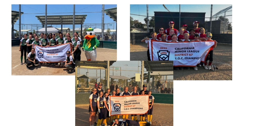 2025 Season Softball Championship Banners